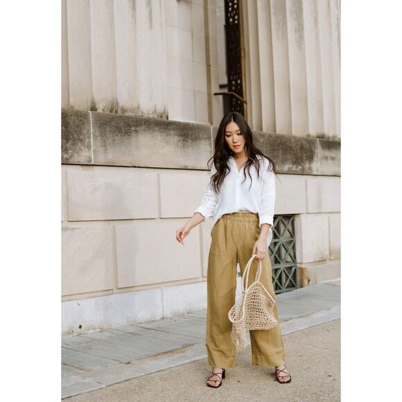 Natalie Busby Wherever Wide Leg Lyocell Linen Meadow Size XS - Picture 1 of 8